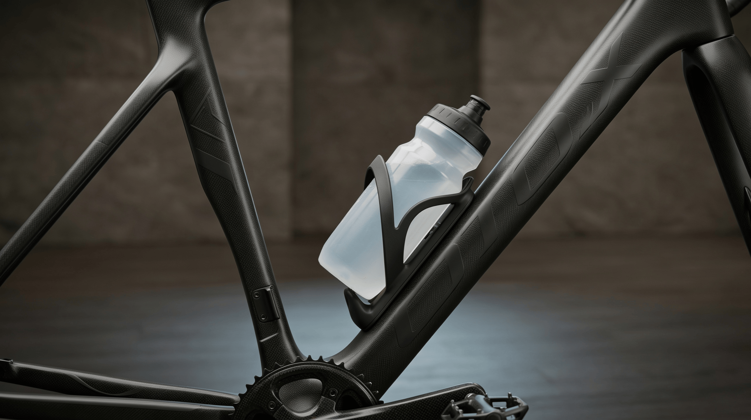 Detalle de una bicicleta de carbono con dispositivo Bikiot integrado